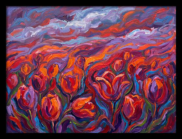Vibrant Tulip Field