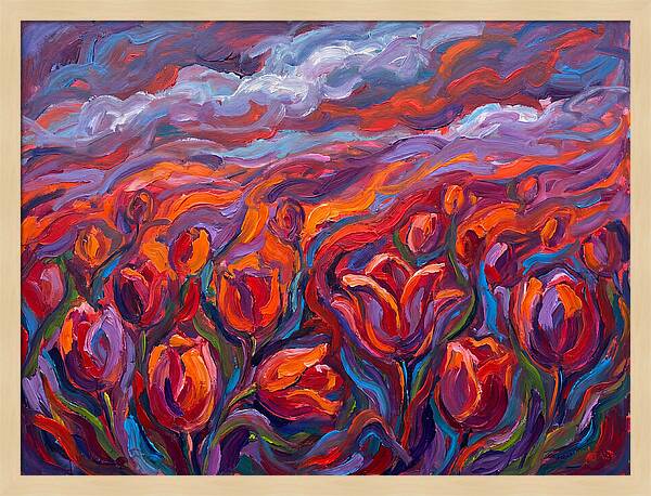 Vibrant Tulip Field