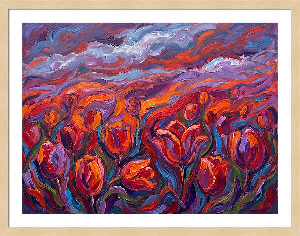 Vibrant Tulip Field