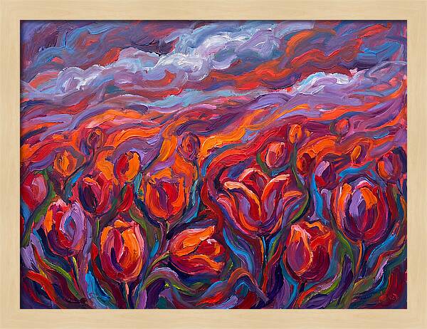 Vibrant Tulip Field