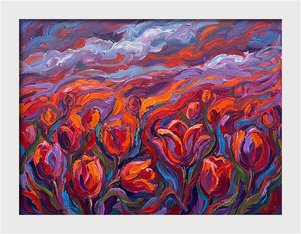 Vibrant Tulip Field