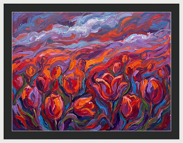 Vibrant Tulip Field