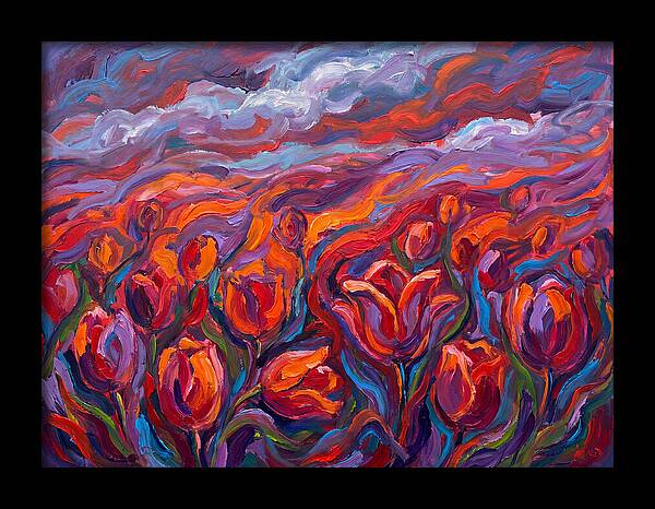 Vibrant Tulip Field