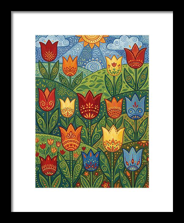 Vibrant Tulip Garden