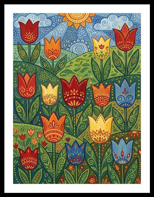 Vibrant Tulip Garden