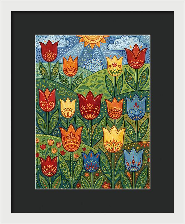 Vibrant Tulip Garden