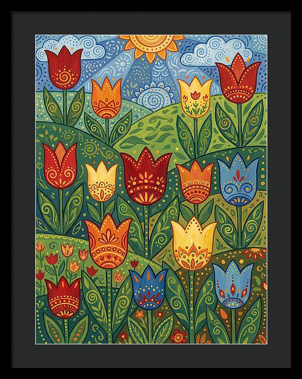 Vibrant Tulip Garden