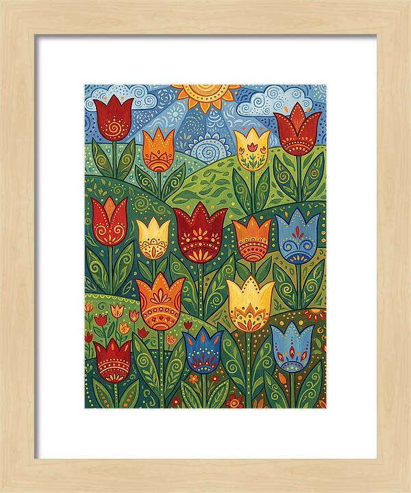 Vibrant Tulip Garden