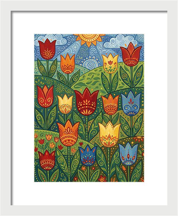 Vibrant Tulip Garden