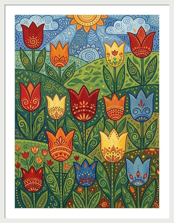 Vibrant Tulip Garden