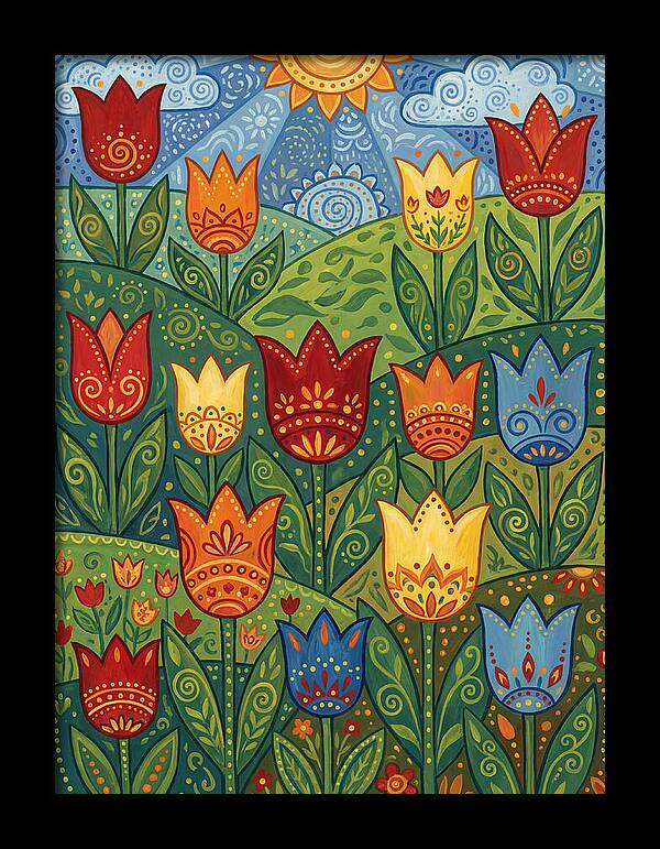 Vibrant Tulip Garden
