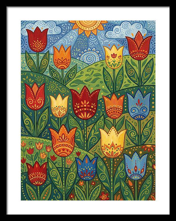 Vibrant Tulip Garden