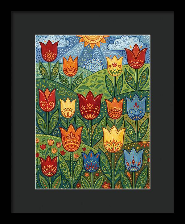 Vibrant Tulip Garden