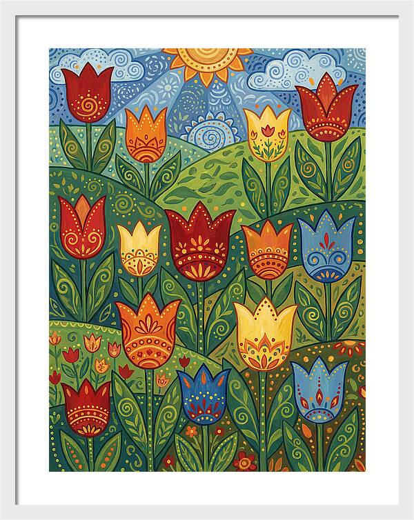 Vibrant Tulip Garden