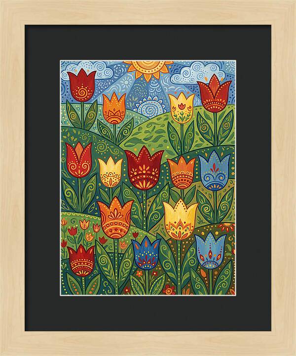 Vibrant Tulip Garden