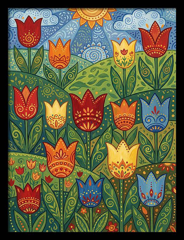 Vibrant Tulip Garden