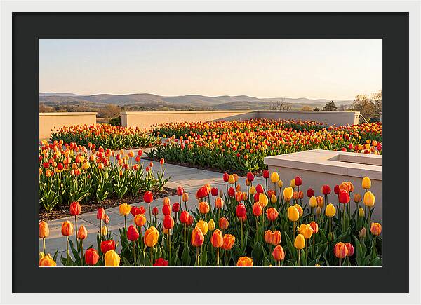 Vibrant Tulips In Spring Garden