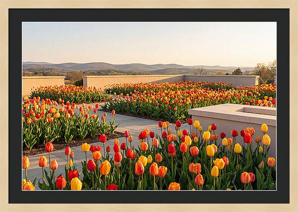 Vibrant Tulips In Spring Garden