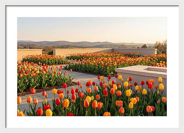 Vibrant Tulips In Spring Garden