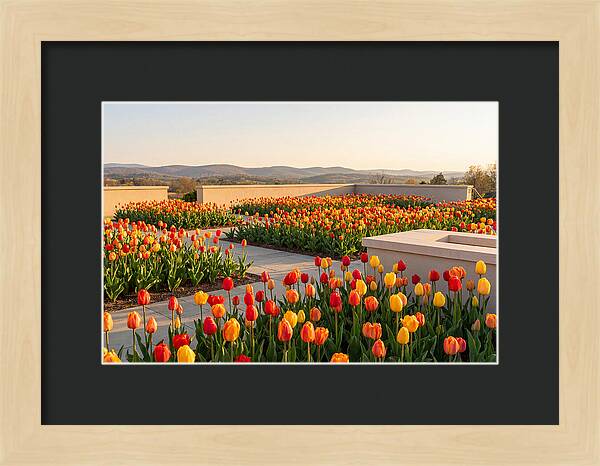 Vibrant Tulips In Spring Garden