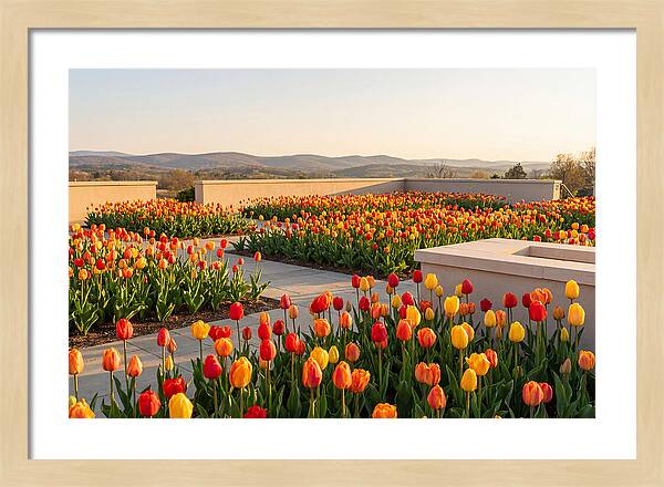 Vibrant Tulips In Spring Garden