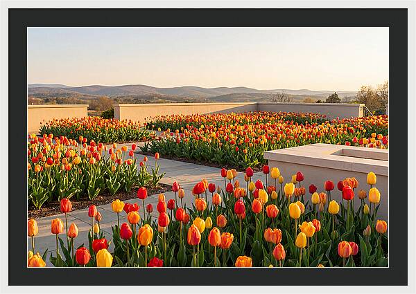 Vibrant Tulips In Spring Garden