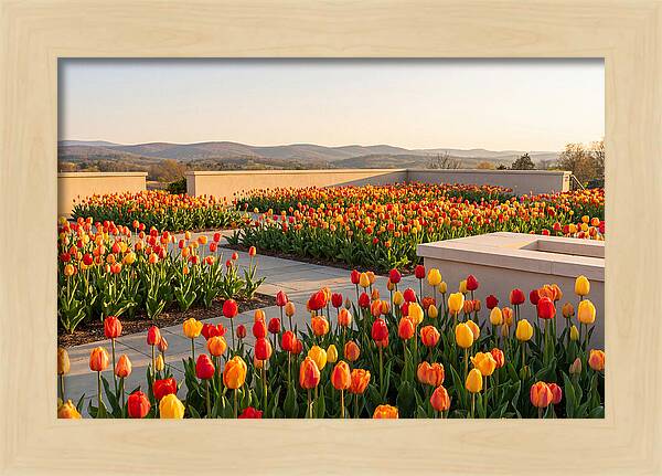 Vibrant Tulips In Spring Garden