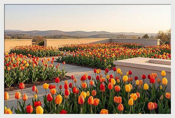 Vibrant Tulips In Spring Garden