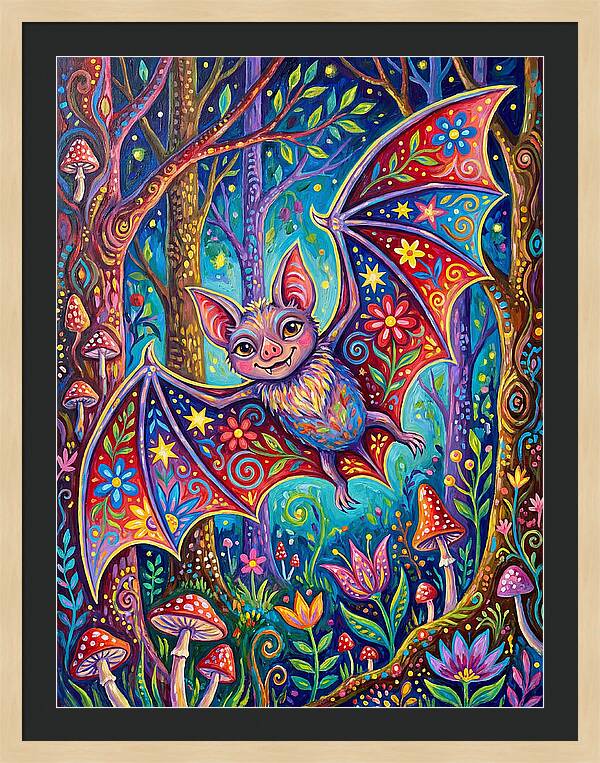 Vibrant Vampire Bat Fantasy