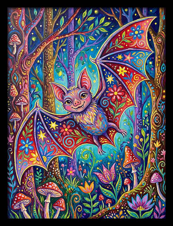 Vibrant Vampire Bat Fantasy