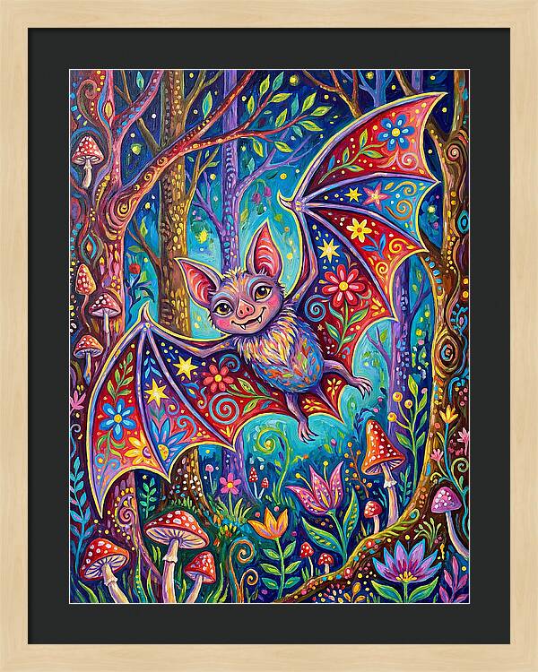 Vibrant Vampire Bat Fantasy