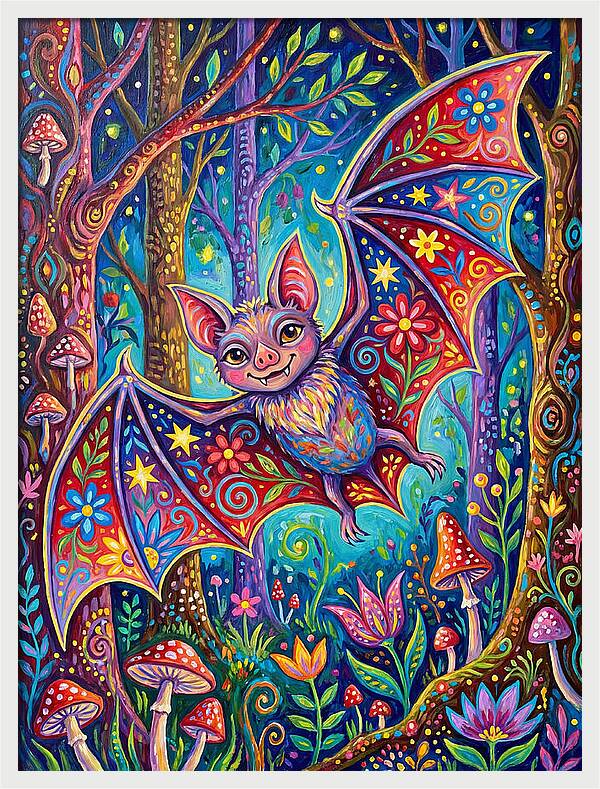 Vibrant Vampire Bat Fantasy