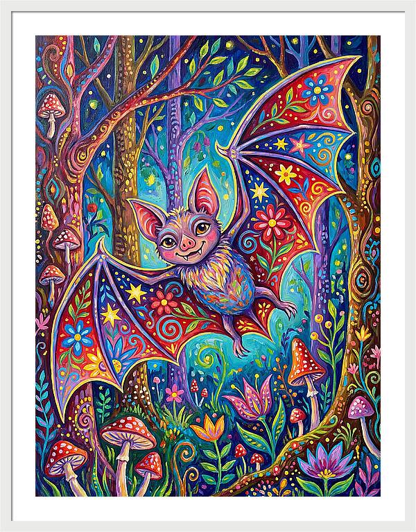 Vibrant Vampire Bat Fantasy