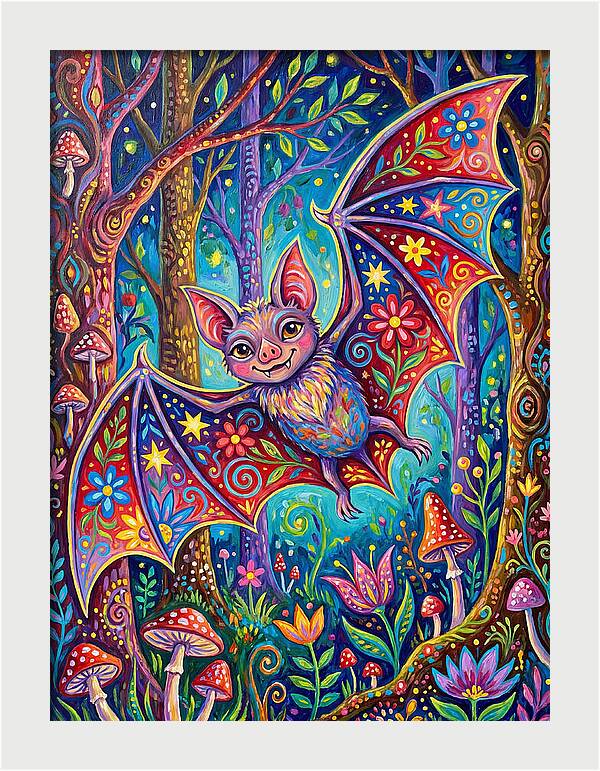 Vibrant Vampire Bat Fantasy