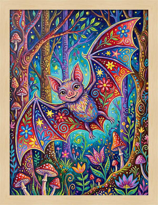 Vibrant Vampire Bat Fantasy