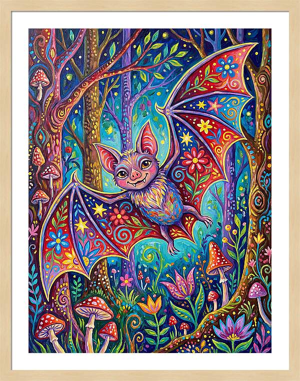 Vibrant Vampire Bat Fantasy
