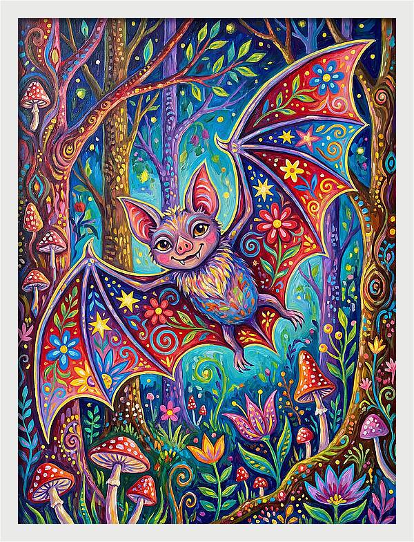 Vibrant Vampire Bat Fantasy
