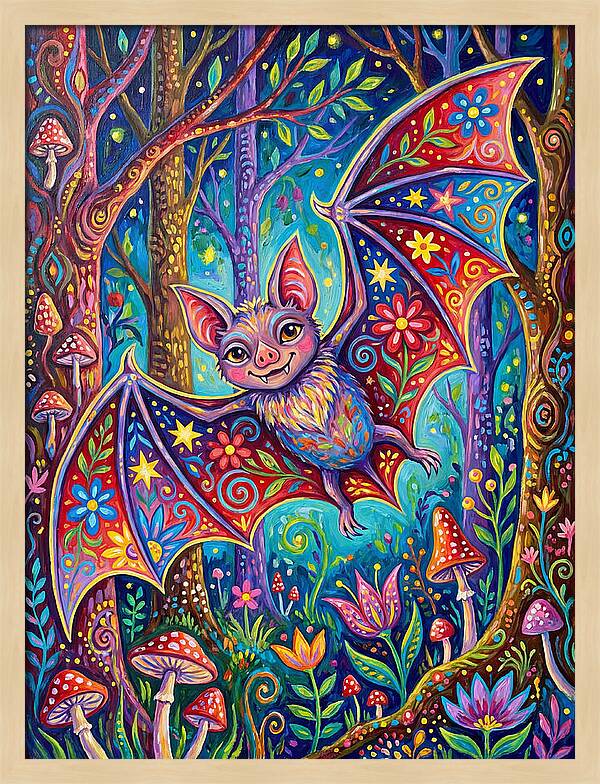 Vibrant Vampire Bat Fantasy