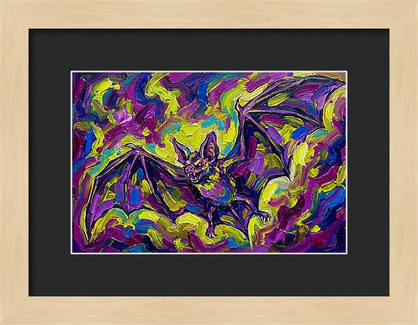 Vibrant Vampire Bat In Flight