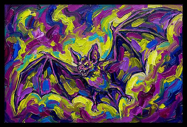 Vibrant Vampire Bat In Flight