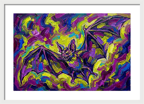 Vibrant Vampire Bat In Flight