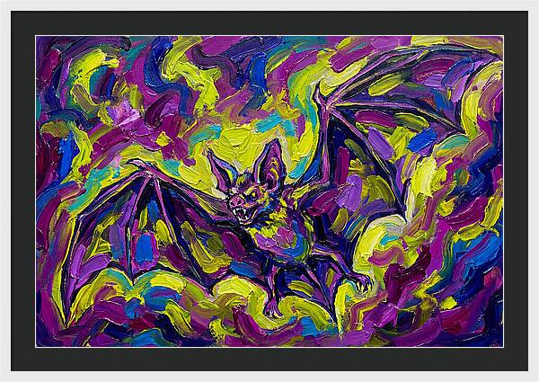 Vibrant Vampire Bat In Flight