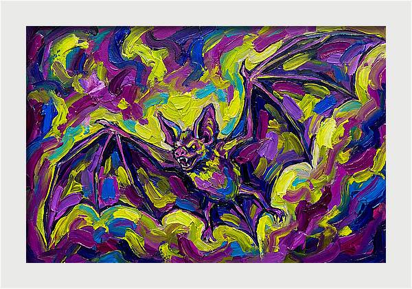 Vibrant Vampire Bat In Flight