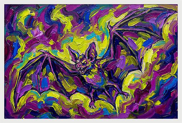 Vibrant Vampire Bat In Flight