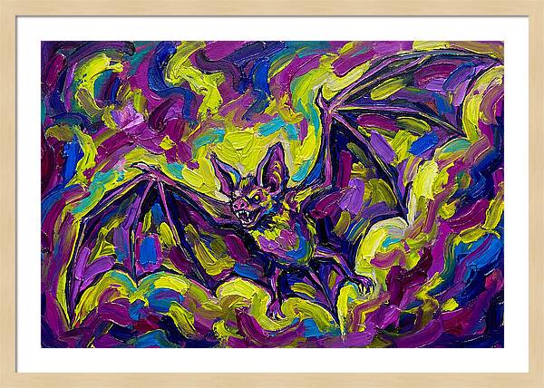 Vibrant Vampire Bat In Flight
