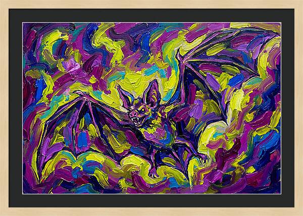 Vibrant Vampire Bat In Flight