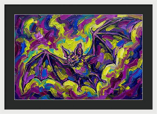 Vibrant Vampire Bat In Flight