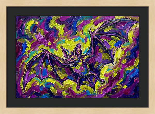 Vibrant Vampire Bat In Flight