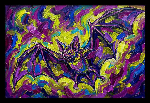 Vibrant Vampire Bat In Flight