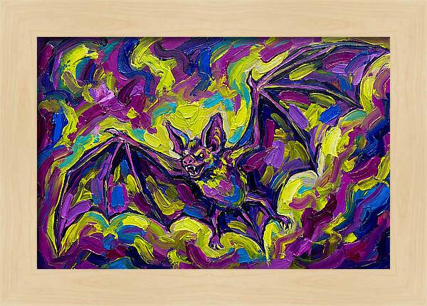 Vibrant Vampire Bat In Flight